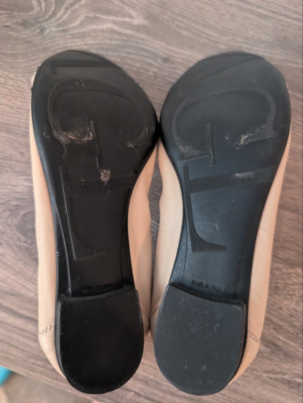 AGL Women's 2 Tone Ballet Flats With Buckle Detail - Picture 4 of 7